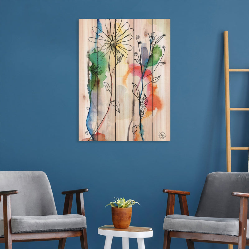 Abstract Flow Flowers by Henning DaydreamHQ Fine Art on Wood