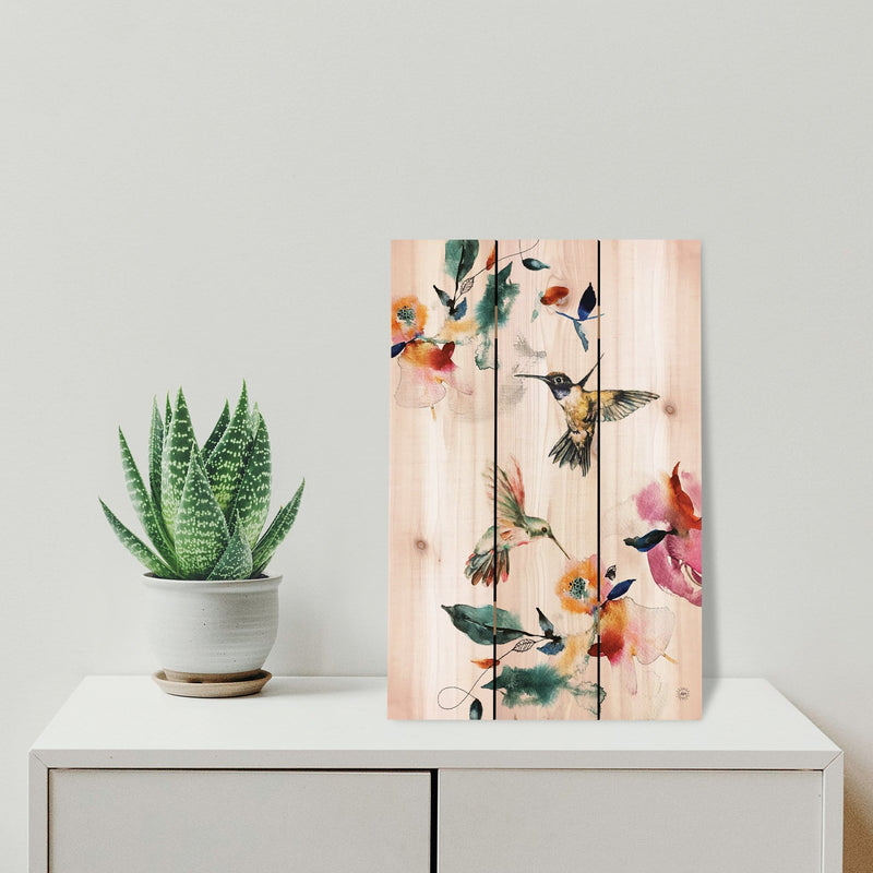 Two Pollinators by Henning DaydreamHQ Fine Art on Wood