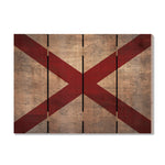 Alabama State Historic Flag on Wood DaydreamHQ Rustic Flags 22"x16"