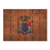 New Jersey State Historic Flag on Wood DaydreamHQ Rustic Flags 33"x24"