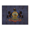 Pennsylvania State Historic Flag on Wood DaydreamHQ Rustic Flags 33"x24"