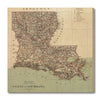 Louisiana Map from 1879 DaydreamHQ Grand Wood Wall Art 32x32