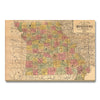 Missouri Map from 1852 DaydreamHQ Grand Wood Wall Art 48x32