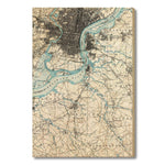 Philadelphia, Pennsylvania Map from 1894 DaydreamHQ Grand Wood Wall Art 24x36