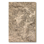 Mt. Baker, Washington Map from 1909 DaydreamHQ Grand Wood Wall Art 24x36