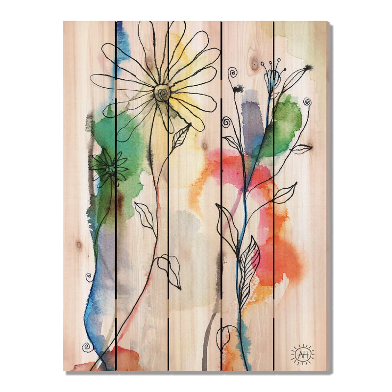Abstract Flow Flowers by Henning DaydreamHQ Fine Art on Wood 28x36