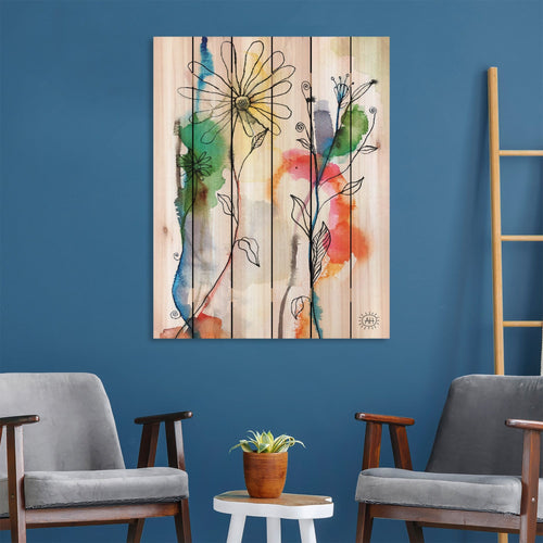 Abstract Flow Flowers by Henning DaydreamHQ Fine Art on Wood 32x42