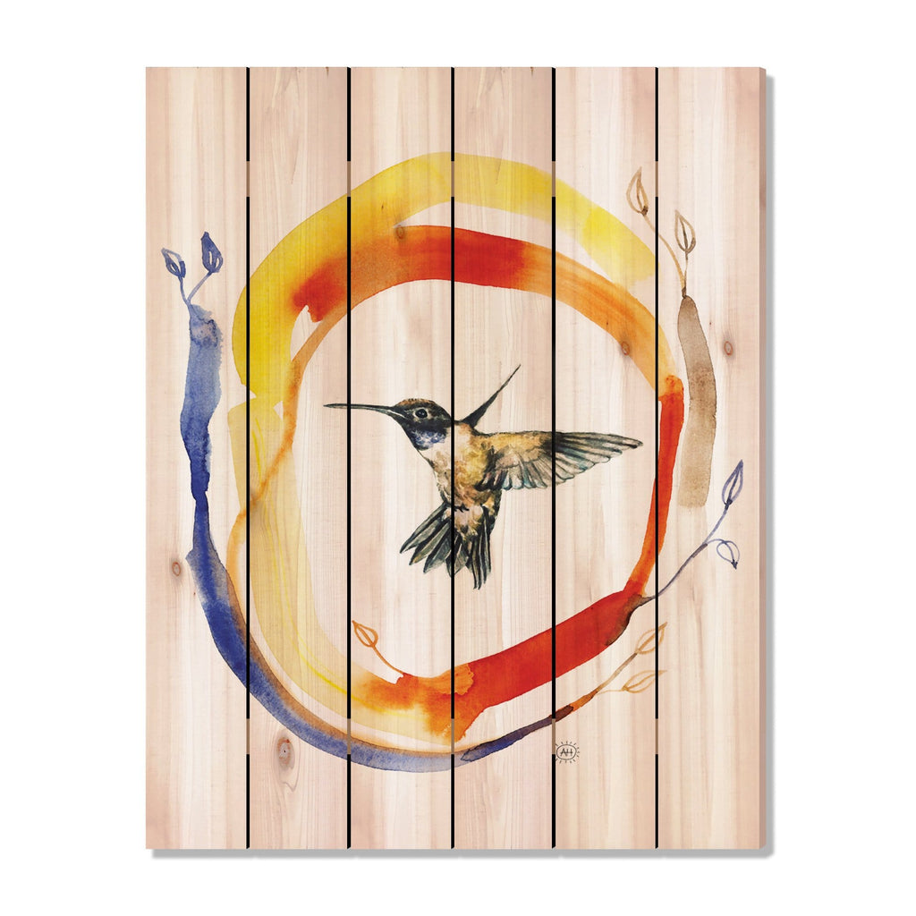 Hummingbird Circle by Henning DaydreamHQ Fine Art on Wood 32x42