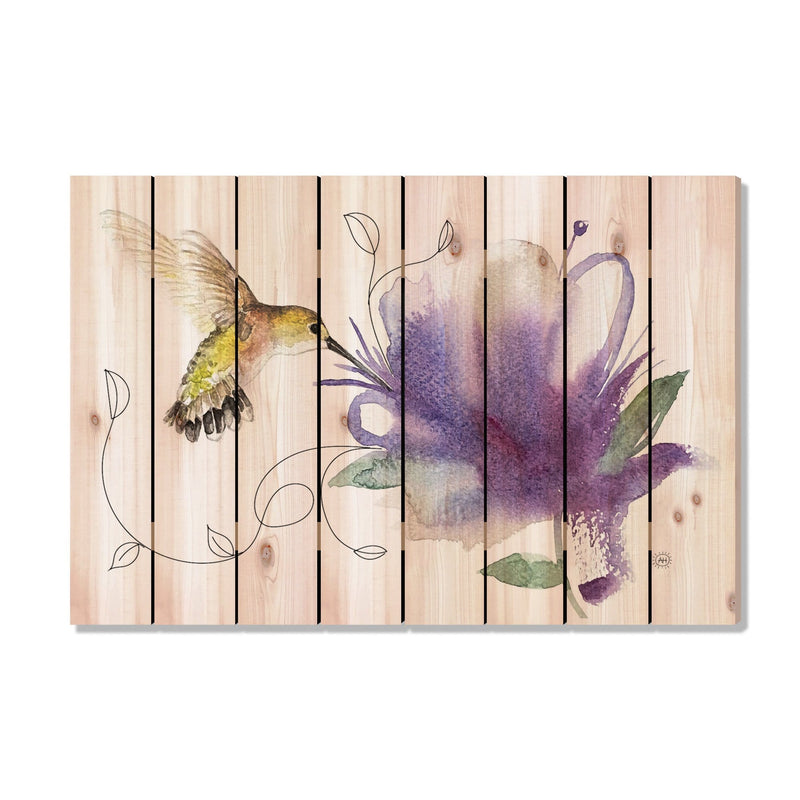Purple Pollinator by Henning DaydreamHQ Fine Art on Wood 44x30