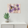 Two Purple Flowers by Henning DaydreamHQ Fine Art on Wood