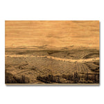 Portland, Oregon City Illustration from 1845 DaydreamHQ Grand Wood Wall Art 36x24