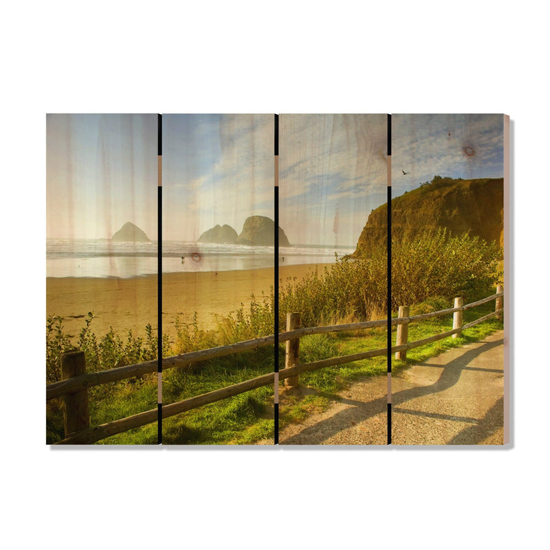 Coastal Stroll - Photography on Wood DaydreamHQ Photography on Wood 22x16