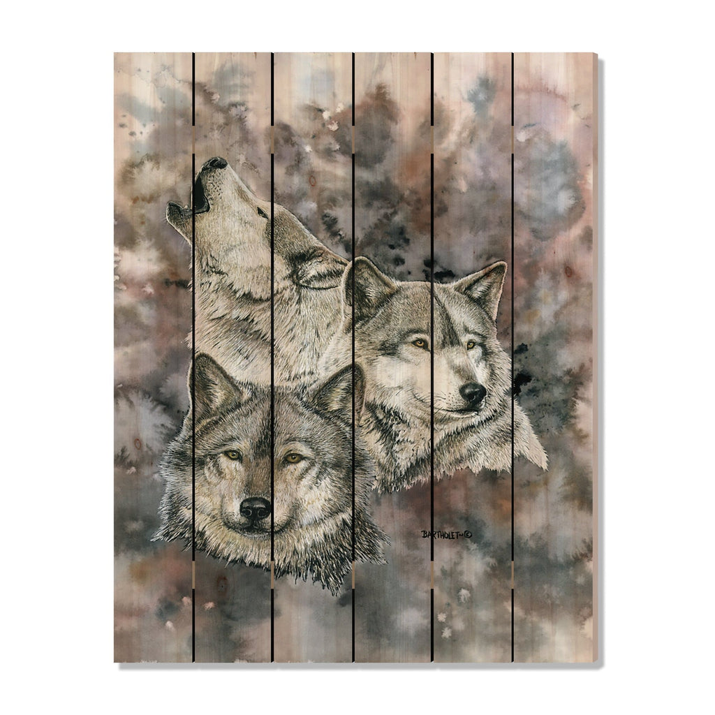 Brethren Wolf Pack by Bartholet DaydreamHQ Fine Art on Wood 32x42