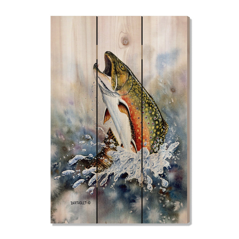 Brook Trout by Bartholet DaydreamHQ Fine Art on Wood 16x24