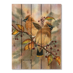 Wood Waxwings by Bartholet DaydreamHQ Fine Art on Wood 28x36