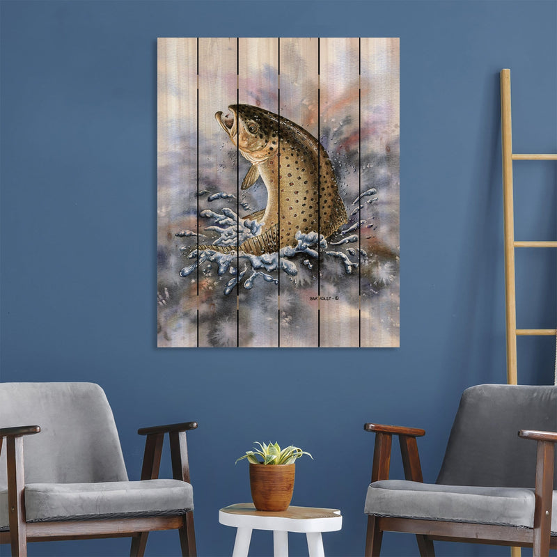 Brown Trout Watercolor by Bartholet on Wood - Fish Wall Art – Grand Wood Wall  Art by DaydreamHQ