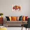 Colorful Bison by Bartholet DaydreamHQ Fine Art on Wood