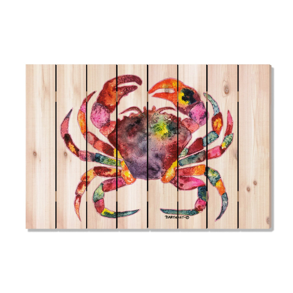 Rainbow Crab by Bartholet DaydreamHQ Fine Art on Wood 44x30