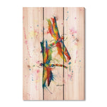 Rainbow Dragonflies by Bartholet DaydreamHQ Fine Art on Wood 16x24