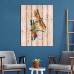 Rainbow Dragonflies by Bartholet DaydreamHQ Fine Art on Wood
