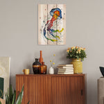 Rainbow Jellyfish by Bartholet DaydreamHQ Fine Art on Wood 16x24