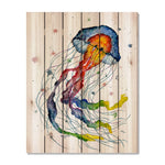 Rainbow Jellyfish by Bartholet DaydreamHQ Fine Art on Wood 32x42