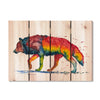 Rainbow Wolf by Bartholet DaydreamHQ Fine Art on Wood 22x16