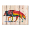 Rainbow Wolf by Bartholet DaydreamHQ Fine Art on Wood 33x24