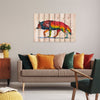 Rainbow Wolf by Bartholet DaydreamHQ Fine Art on Wood