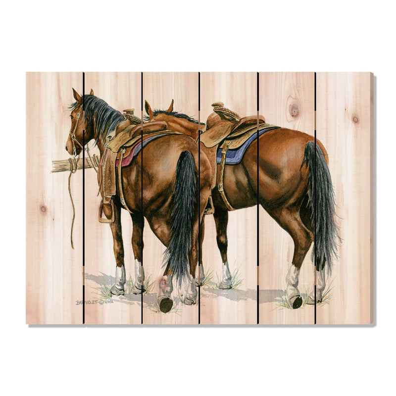 Saddle Up by Bartholet DaydreamHQ Fine Art on Wood 33x24