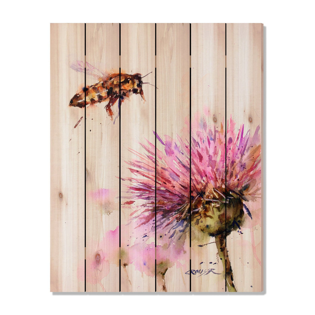 Bee & Clover by Crouser DaydreamHQ Fine Art on Wood 32x42