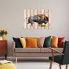 Colorful Bison by Crouser DaydreamHQ Fine Art on Wood