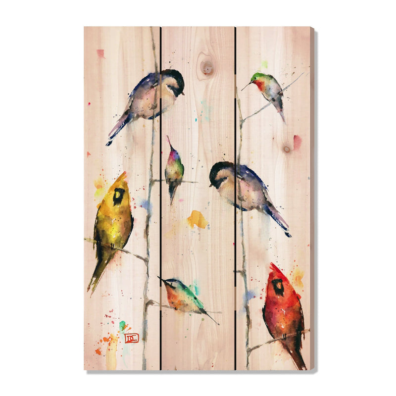 Birds On Branches by Crouser DaydreamHQ Fine Art on Wood 16x24
