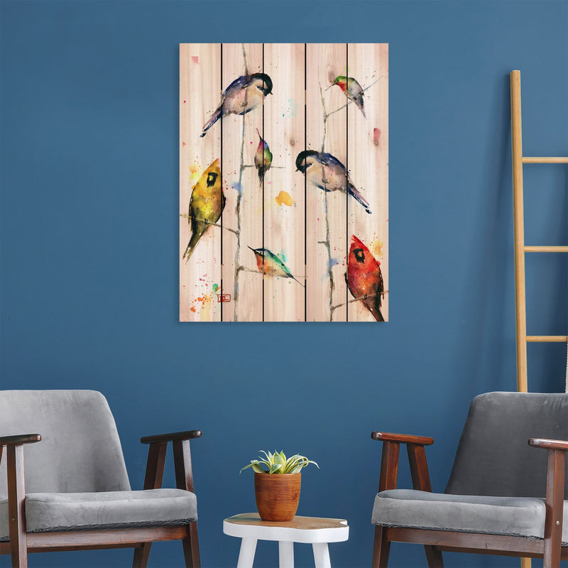 Birds On Branches by Crouser DaydreamHQ Fine Art on Wood