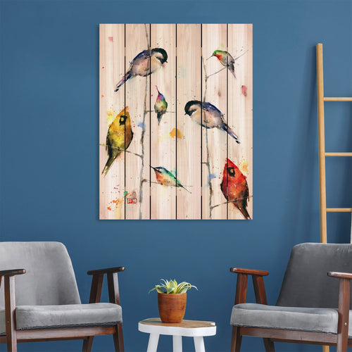 Birds On Branches by Crouser DaydreamHQ Fine Art on Wood