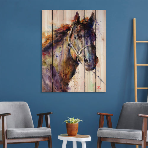 Black Stallion by Crouser DaydreamHQ Fine Art on Wood