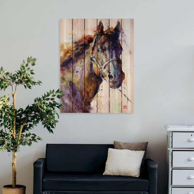 Black Stallion by Crouser DaydreamHQ Fine Art on Wood