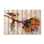 Bird & Sunflower by Crouser DaydreamHQ Fine Art on Wood 44x30