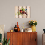 Colorful Cardinal by Crouser DaydreamHQ Fine Art on Wood 22x16