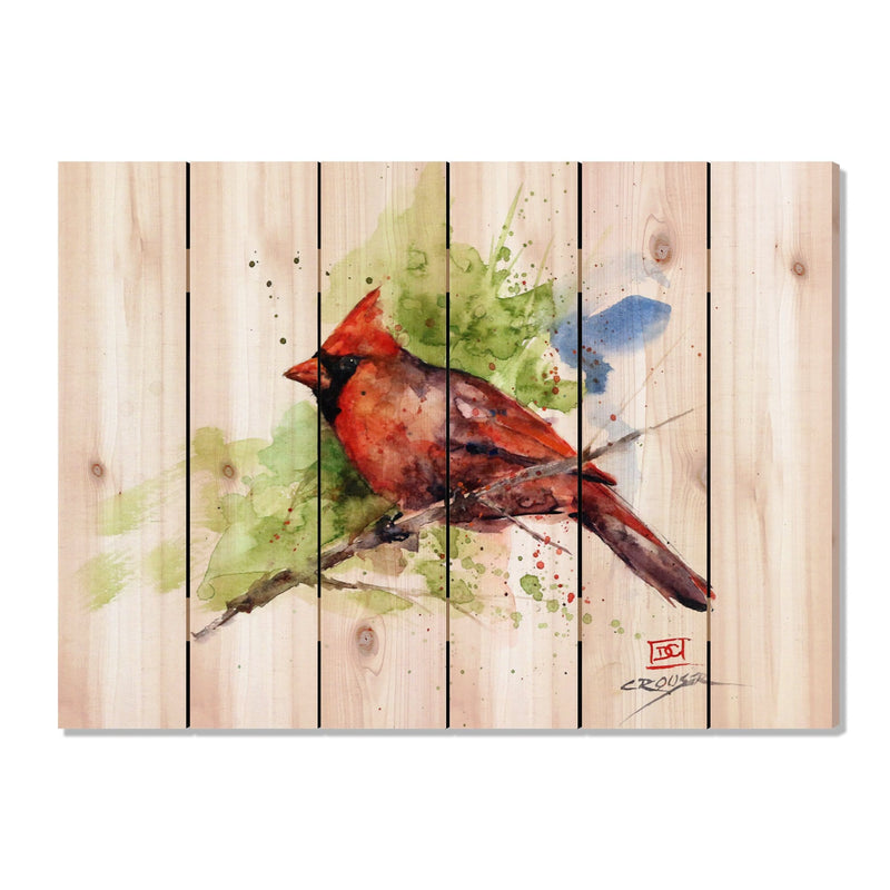 Colorful Cardinal by Crouser DaydreamHQ Fine Art on Wood 33x24