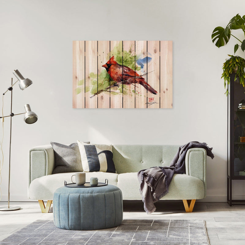 Colorful Cardinal by Crouser DaydreamHQ Fine Art on Wood 44x30
