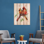Cardinal Couple by Crouser DaydreamHQ Fine Art on Wood 28x36
