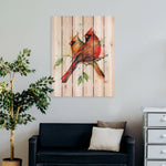 Cardinal Couple by Crouser DaydreamHQ Fine Art on Wood