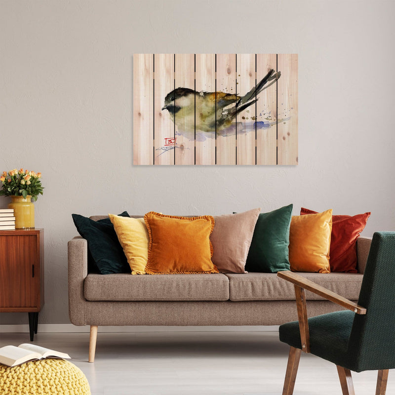 Chickadee by Crouser DaydreamHQ Fine Art on Wood