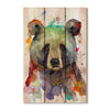 Colorful Bear by Crouser DaydreamHQ Fine Art on Wood 16x24