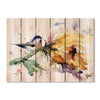 Chickadee & Sunflower by Crouser DaydreamHQ Fine Art on Wood 33x24