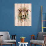 Colorful Sheep by Crouser DaydreamHQ Fine Art on Wood 28x36