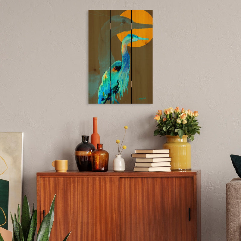 Great Blue Heron by Crouser DaydreamHQ Fine Art on Wood 16x24