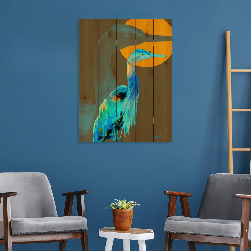 Great Blue Heron by Crouser DaydreamHQ Fine Art on Wood 28x36