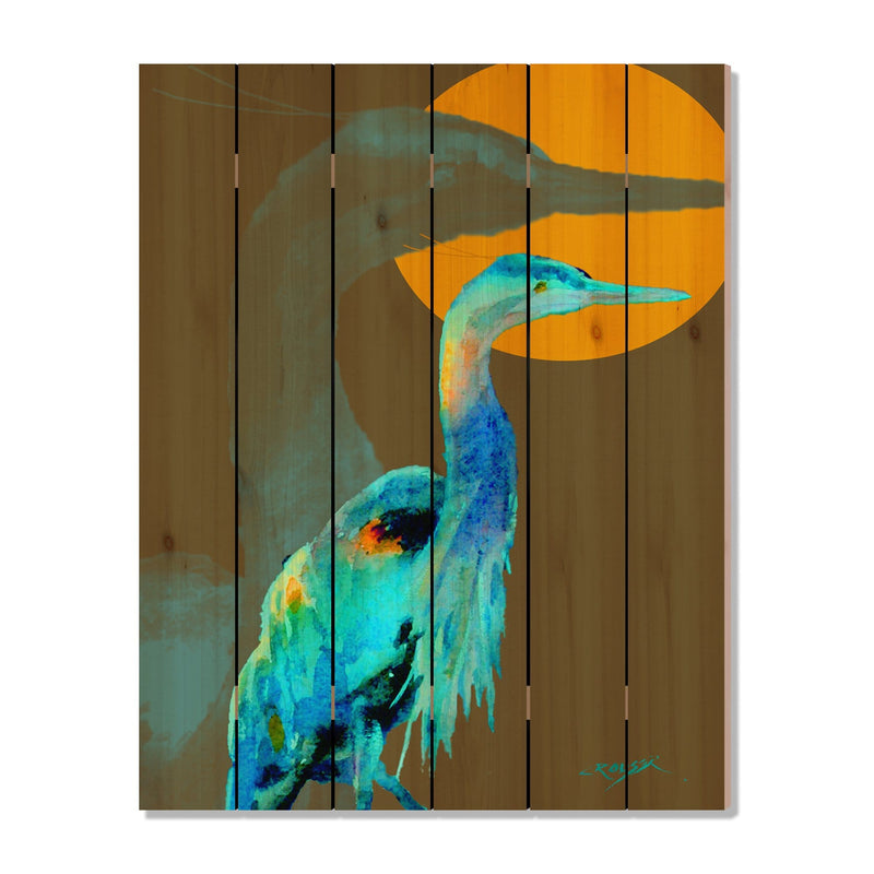 Great Blue Heron by Crouser DaydreamHQ Fine Art on Wood 32x42